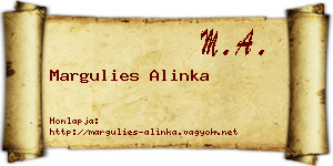 Margulies Alinka névjegykártya